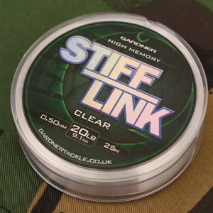 GARDNER Clear Stiff Link 25lb 0.55mm