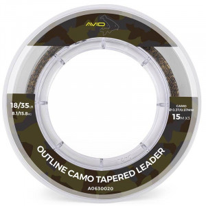 AVID CARP Outline Camo Tapered Leader 10lb/35lb 1
