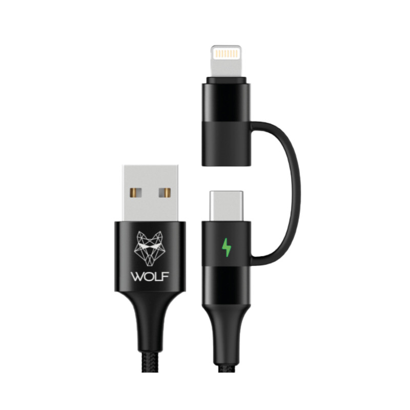 WOLF Powertech 2 in 1 Charging Cable