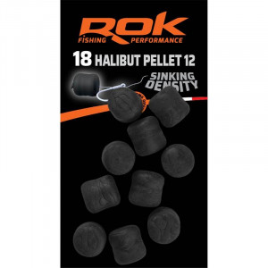 ROK Halibut Pellet Sinking Density 12mm x18 Noir