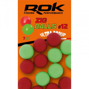 ROK Zig Ball Taille12 Rouge/Vert x14