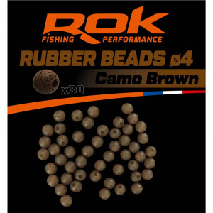 ROK Rubber Beads 4mm Camo Brown