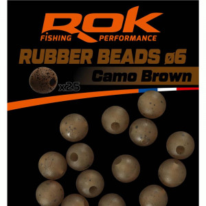 ROK Rubber Beads 6mm Camo Brown 1