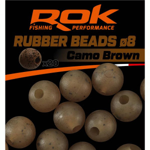 ROK Rubber Beads 8mm Camo Brown