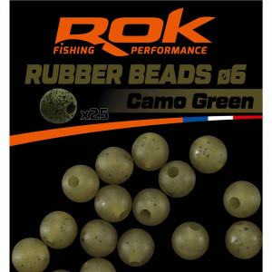 ROK Rubber Beads 6mm Camo Green