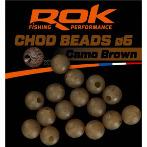 ROK Chod Beads 6mm Camo Brown
