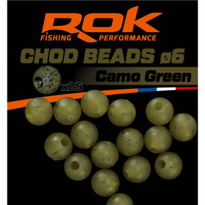 ROK Chod Beads 6mm Camo Green